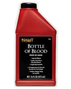 Bottle Of Blood - 16 Oz. 6 Bottle Of Blood - 16 Oz. -Halloween Costumes 00576488 a