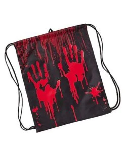 Black Blood Drip Cinch Bag