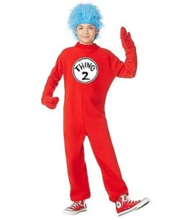 Kids Thing 1 And Thing 2 One Piece Costume - Dr. Seuss -Halloween Costumes 01254069 c