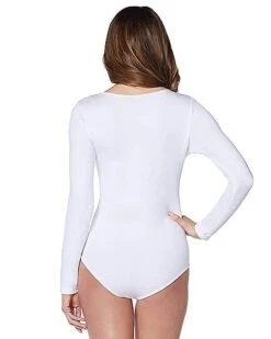 Long Sleeve White Bodysuit -Halloween Costumes 01263854 b