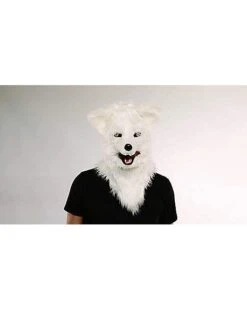 Moving Mouth White Wolf Full Mask 9 Moving Mouth White Wolf Full Mask -Halloween Costumes 01271527 AVS
