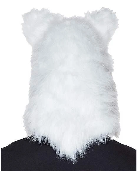 Moving Mouth White Wolf Full Mask 2 Moving Mouth White Wolf Full Mask - Image 2