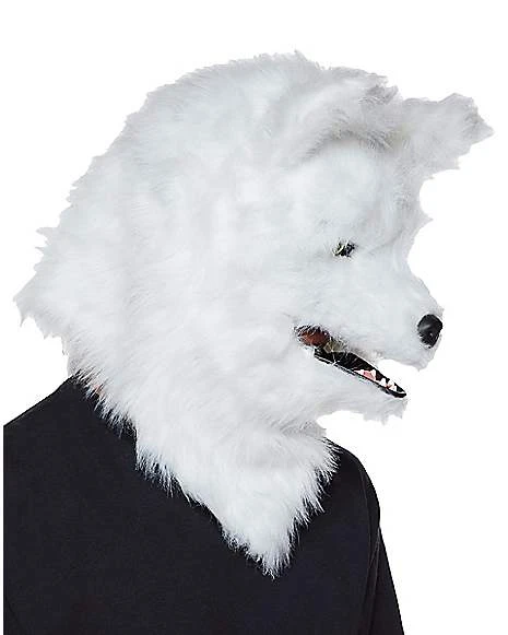 Moving Mouth White Wolf Full Mask 3 Moving Mouth White Wolf Full Mask - Image 3