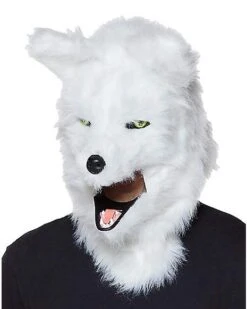 Moving Mouth White Wolf Full Mask 8 Moving Mouth White Wolf Full Mask -Halloween Costumes 01271527 d
