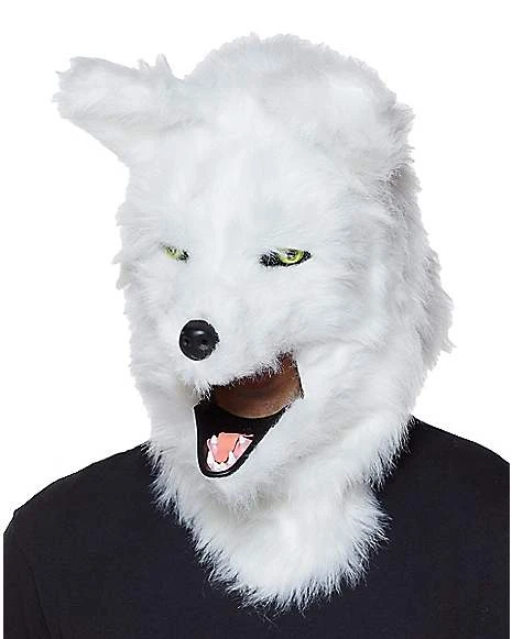 Moving Mouth White Wolf Full Mask 4 Moving Mouth White Wolf Full Mask - Image 4