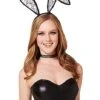 Black Velour And Lace Bunny Ears