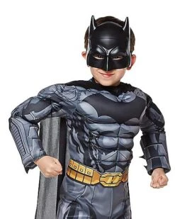 Kids Grey And Black 3D Batman Costume - DC Comics 7 Kids Grey And Black 3D Batman Costume - DC Comics -Halloween Costumes 01289404 d