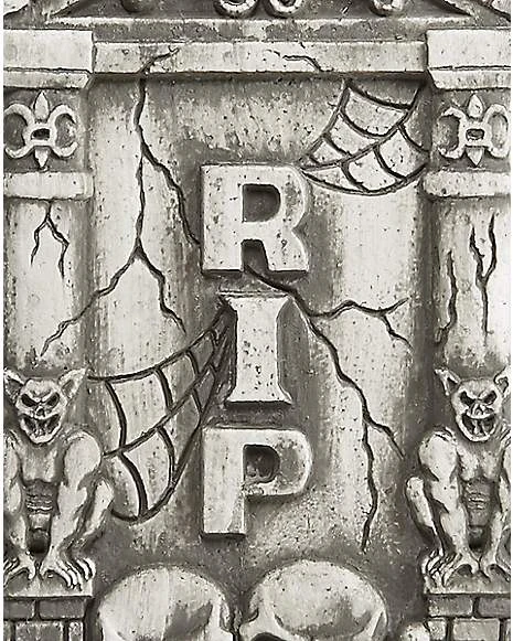 2 Ft Skull And Gargoyle Tombstone 2 2 Ft Skull And Gargoyle Tombstone - Image 2