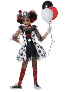 Kids Creepy Clown Costume -Halloween Costumes 01344928 a