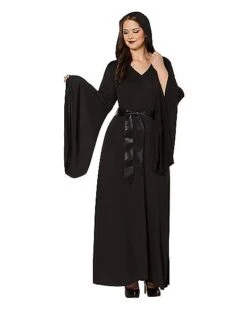 Adult Black Hooded Dress -Halloween Costumes 01346998 c
