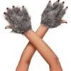 Faux Fur Wolf Gloves