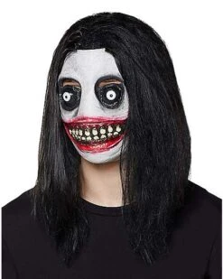 Demented Grinning Killer Half Mask -Halloween Costumes 01358357 c
