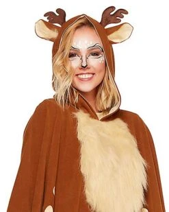 Adult Faux Fur Deer Poncho -Halloween Costumes 01358878 d