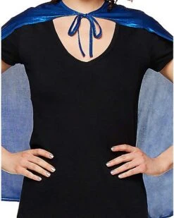 Blue Metallic Cape -Halloween Costumes 01360817 d