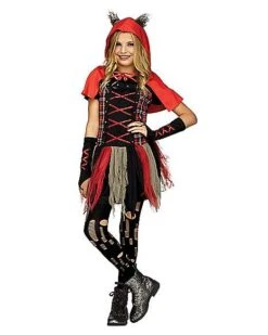 Kids Little Red Wolf Dress Costume