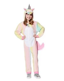 Kids Rainbow Unicorn One-Piece Costume