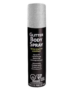 Silver Glitter Body Spray