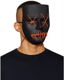 Light Up EL Wire X Eyes Mask -Halloween Costumes 01390046 c