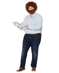Adult Bob Ross Plus Size Costume -Halloween Costumes 01393990 c