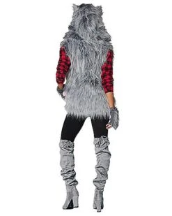 Adult Faux Fur Wolf Vest 7 Adult Faux Fur Wolf Vest -Halloween Costumes 01401173 d