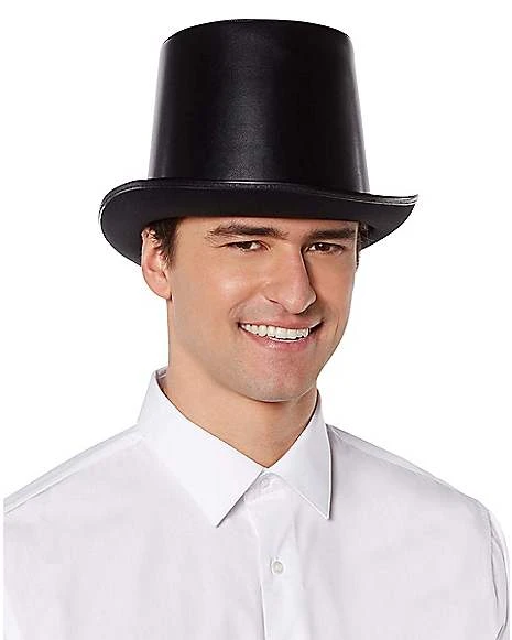 Vampire Faux Leather Top Hat 4 Vampire Faux Leather Top Hat - Image 4