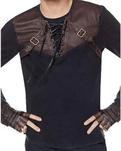 Lace Up Steampunk Shirt -Halloween Costumes 01412295 c