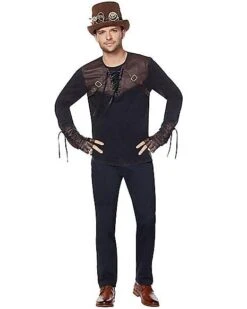 Lace Up Steampunk Shirt -Halloween Costumes 01412295 d