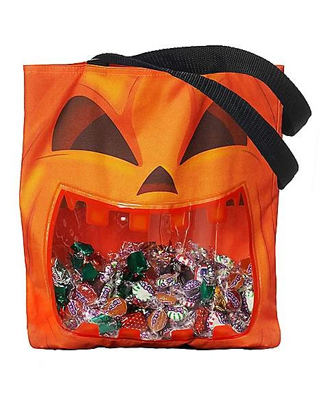 Pumpkin Window Tote Bag 1 Pumpkin Window Tote Bag