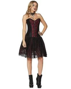 Adult Vampire Lace Corset -Halloween Costumes 01428663 c