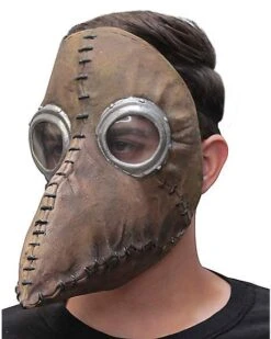 Brown Plague Doctor Half Mask -Halloween Costumes 01429190 d