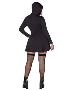 Black Hooded Dress -Halloween Costumes 01431592 d