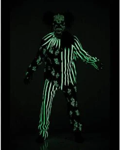 Kids Glow In The Dark Chaos Clown Costume 5 Kids Glow In The Dark Chaos Clown Costume -Halloween Costumes 01440726 c