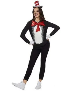 Adult Cat In The Hat Costume Kit - Dr. Seuss -Halloween Costumes 01443654 c