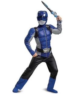 Kids Blue Beast Morphers Ranger Costume - Power Rangers -Halloween Costumes 01447390 c
