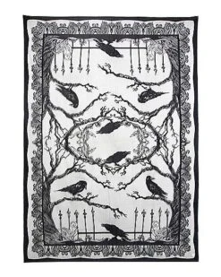 Dark Forest Raven Tablecloth