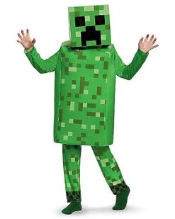 Kids Creeper Costume Deluxe - Minecraft 5 Kids Creeper Costume Deluxe - Minecraft -Halloween Costumes 01448034 c