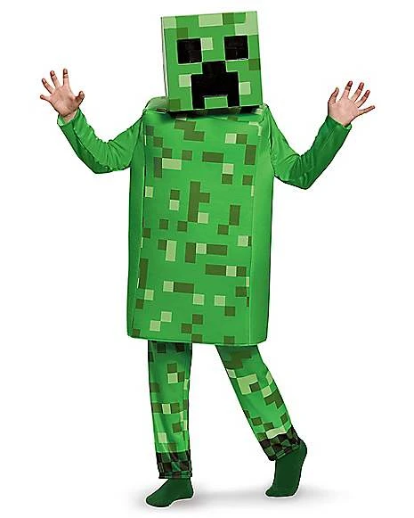 Kids Creeper Costume Deluxe - Minecraft 3 Kids Creeper Costume Deluxe - Minecraft - Image 3