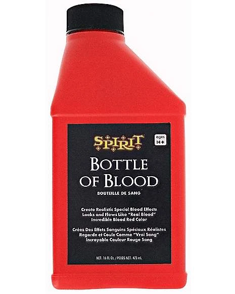 Bottle Of Blood - 16 Oz. 1 Bottle Of Blood - 16 Oz.