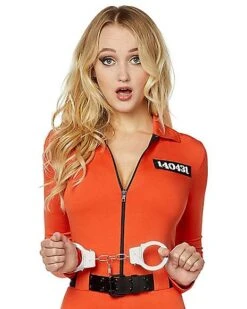 Adult Prisoner Catsuit Costume -Halloween Costumes 01464726 c