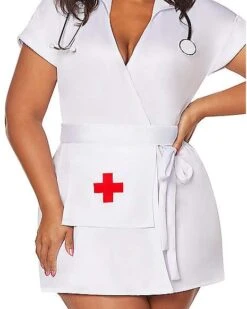 Adult Classic Nurse Plus Size Costume -Halloween Costumes 01466911 c