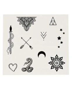 Mini Temporary Tattoos - 20 Pack 6 Mini Temporary Tattoos - 20 Pack -Halloween Costumes 01473982 c