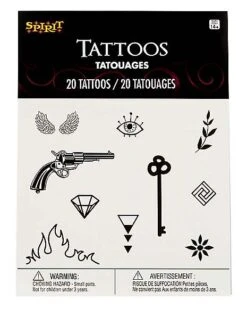 Mini Temporary Tattoos - 20 Pack 7 Mini Temporary Tattoos - 20 Pack -Halloween Costumes 01473982 d