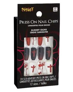 Bloody Cross Press On Nails -Halloween Costumes 01474204 c