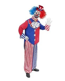 Adult Patriotic Clown Costume -Halloween Costumes 01474337 c