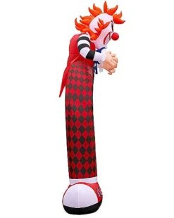 12 Ft LED Scary Clown Archway Inflatable Decoration -Halloween Costumes 01476605 c