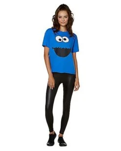Adult Cookie Monster T Shirt - Sesame Street -Halloween Costumes 01496322 d