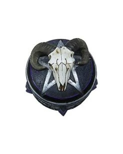 Mystical Arts Ram Skull Trinket Box