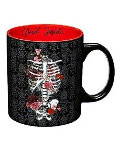 Dead Inside Floral Skeleton Coffee Mug 20 Oz.