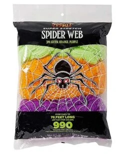 Multi-Pack Colored Spider Web Decoration