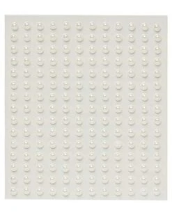 White Press On Pearls